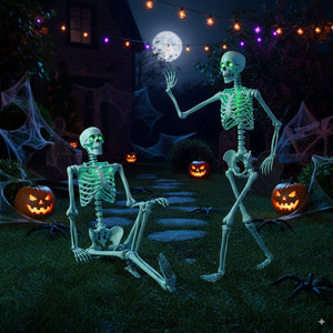 5.5 FT Halloween Skeleton Life-Size Posable for Indoor Outdoor Decoration — view 2