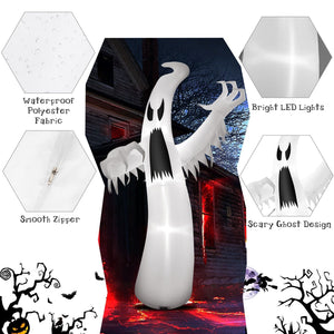 12 Feet Halloween Inflatable Ghost with LED Lights — view 8