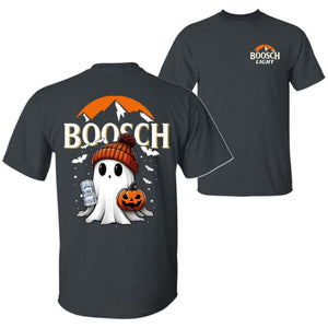 Boosch Light Halloween Tee - Spooky Ghost & Pumpkin 2-Sided Shirt, Funny Beer Parody — view 5