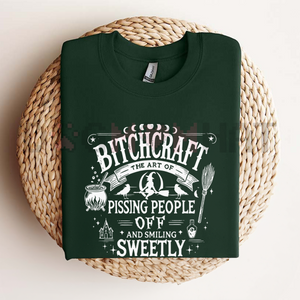 Bitchcraft Adult Humor Halloween Shirt – Casual Softstyle Unisex T-Shirt — view 2