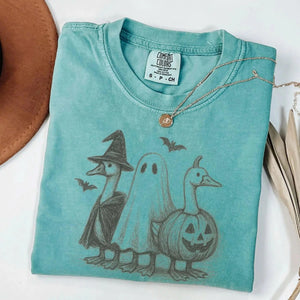 Comfort Colors Goose Halloween Shirt – Ghost Goose Tee, Funny Pumpkin Shirt, Cute Spooky Season Fall Tee, Trick or Treat Gift — view 5