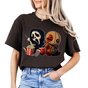 Mini Halloween Popcorn T-Shirt – Spooky Season Movie Tee — view 4