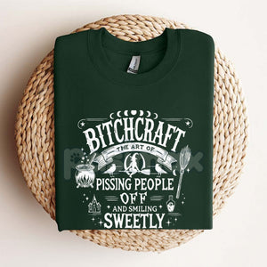 Bitchcraft Adult Humor Casual T-Shirt - Softstyle Halloween Unisex Tee, Witchy Slogan Shirt — view 5