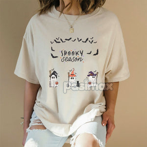 Spooky Boo Ghost T-Shirt - Cute Halloween Ghost Tee, Simple Spooky Apparel — view 5