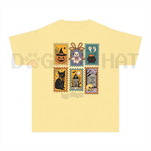 Halloween Cute Ghost Pumpkin Cat Shirt – Retro Ghost Tee, Spooky Cute Fall Outfit, Vintage Halloween Cat Shirt — view 5