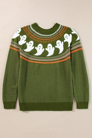 Halloween Ghost Drop Shoulder Sweater — view 6