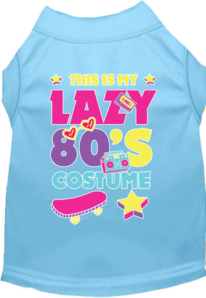 Halloween Costume Cat or Dog Shirt for Pets "Lazy 80's Costume" — view 10