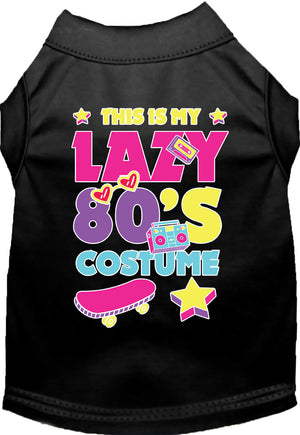 Halloween Costume Cat or Dog Shirt for Pets "Lazy 80's Costume" — view 9