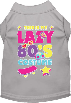 Halloween Costume Cat or Dog Shirt for Pets "Lazy 80's Costume" — view 6