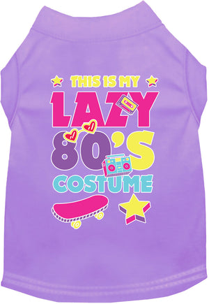 Halloween Costume Cat or Dog Shirt for Pets "Lazy 80's Costume" — view 4