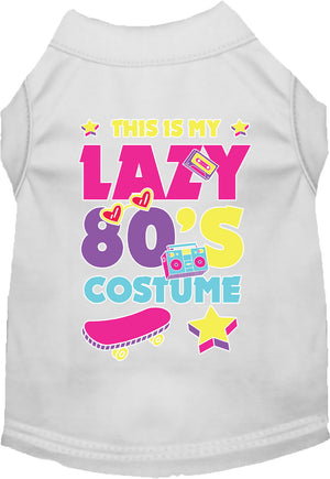 Halloween Costume Cat or Dog Shirt for Pets "Lazy 80's Costume" — view 3