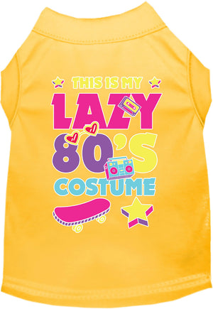 Halloween Costume Cat or Dog Shirt for Pets "Lazy 80's Costume" — view 2