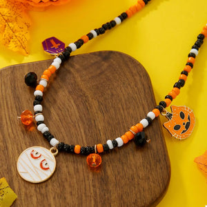 Halloween Charm Beaded Necklace — view 3