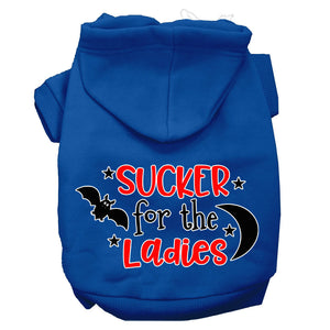 Halloween Pet Hoodie Screen Printed, "Sucker For The Ladies" — view 11