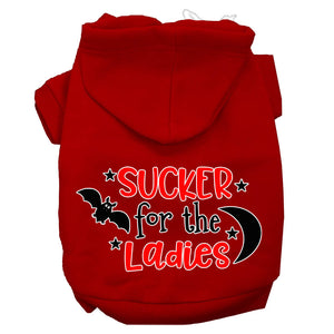 Halloween Pet Hoodie Screen Printed, "Sucker For The Ladies" — view 10