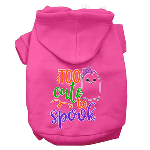 Halloween Pet Hoodie, "Too Cute To Spook Girly Ghost" — view 10