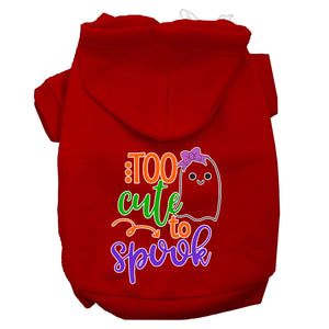 Halloween Pet Hoodie, "Too Cute To Spook Girly Ghost" — view 11