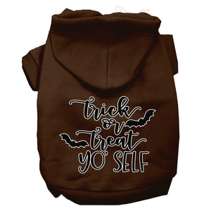 Halloween Pet Hoodie Screen Printed, "Trick Or Treat Yo' Self" — view 11