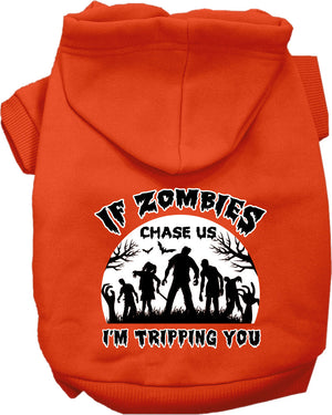 Halloween Pet Hoodie "If Zombies Chase Us, I'm Tripping You" — view 12
