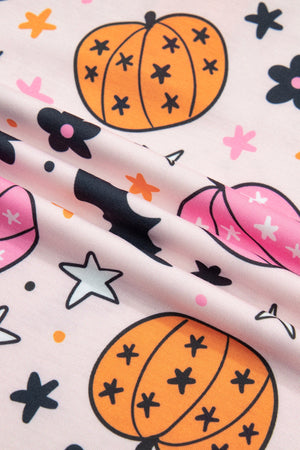 Halloween Pumpkin Long Sleeve Top & Pants Lounge Set — view 6