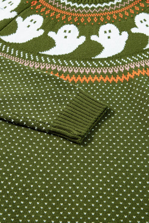 Halloween Ghost Drop Shoulder Sweater — view 9