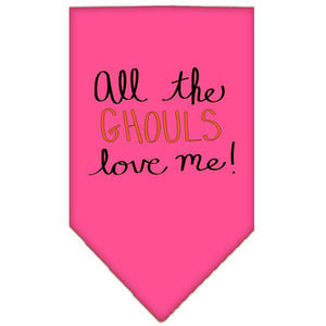 Halloween Pet and Dog Bandana Screen Printed, "All The Ghouls Love Me" — view 9