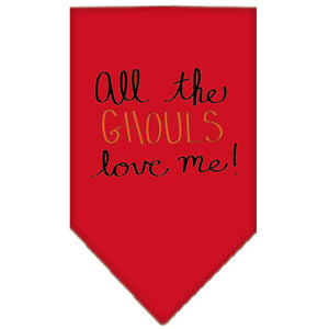 Halloween Pet and Dog Bandana Screen Printed, "All The Ghouls Love Me" — view 11