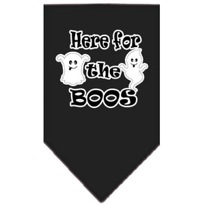 Halloween Pet and Dog Bandana Screen Printed, "Here For The Boos" — view 14