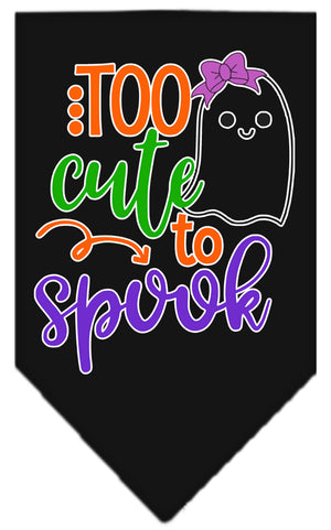 Halloween Pet and Dog Bandana, "Too Cute To Spook - Girly Ghost" — view 10