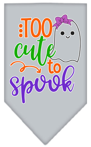Halloween Pet and Dog Bandana, "Too Cute To Spook - Girly Ghost" — view 12