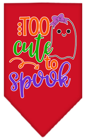 Halloween Pet and Dog Bandana, "Too Cute To Spook - Girly Ghost" — view 13