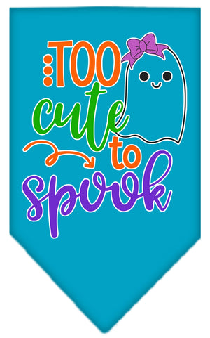 Halloween Pet and Dog Bandana, "Too Cute To Spook - Girly Ghost" — view 14