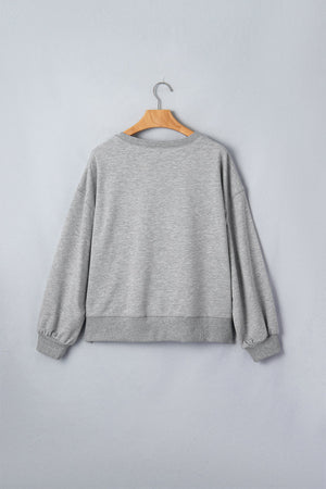 Halloween Western Ghost Sequin Graphic Long Sleeve Sweatshirt — view 3