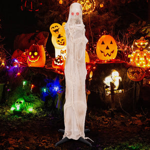 6FT Halloween Animated Standing Mummy with LED Red Glowing Eyes — view 1