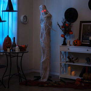 6FT Halloween Animated Standing Mummy with LED Red Glowing Eyes — view 6