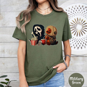 "Mini Halloween Popcorn" T-shirt - Cute Unisex Holiday Tee, Spooky Season Apparel — view 6