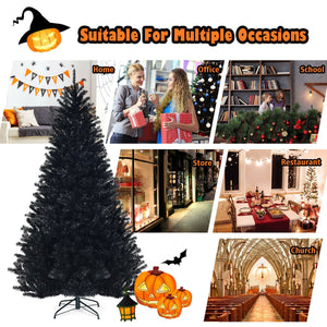 7.5 Feet Hinged Artificial Halloween Christmas Tree — view 7