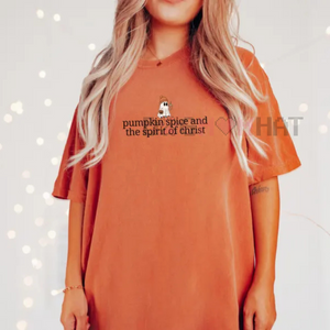 Christian Halloween Shirt – Cute Ghost Pumpkin Spice Coffee, Fall Jesus Tee, Women's Faith Apparel Gift — view 6