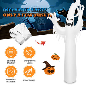 12 Feet Halloween Inflatable Decoration with Built-in LED Lights — view 7