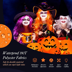 Halloween 7.5 Feet Inflatable Pumpkin Combo with Witch Black Cat — view 6