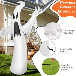 12 Feet Halloween Inflatable Ghost with LED Lights — view 6