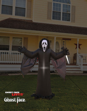 6 FT Ghost Face Lawn Light Up Inflatable — view 2