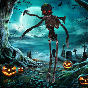 6 Feet Animated Halloween Decoration with 4 Arms Red LED-lit Eyes & Spooky Sounds — view 2