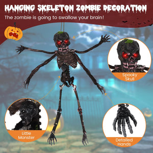 6 Feet Animated Halloween Decoration with 4 Arms Red LED-lit Eyes & Spooky Sounds — view 6
