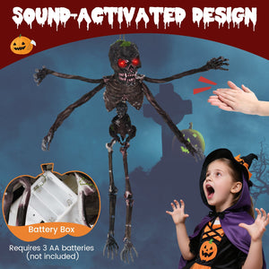 6 Feet Animated Halloween Decoration with 4 Arms Red LED-lit Eyes & Spooky Sounds — view 7
