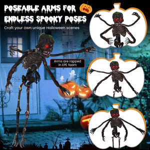 6 Feet Animated Halloween Decoration with 4 Arms Red LED-lit Eyes & Spooky Sounds — view 8