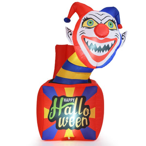 6 Ft Halloween Inflatable Clown with LED Lights for Indoor Outdoor Porch — view 3