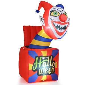 6 Ft Halloween Inflatable Clown with LED Lights for Indoor Outdoor Porch — view 4