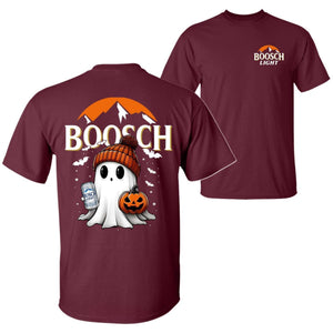 Boosch Light Halloween Tee - Spooky Ghost & Pumpkin 2-Sided Shirt, Funny Beer Parody — view 6