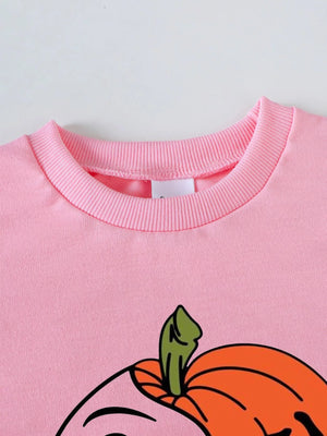 Children's Halloween Graphic Sweatshirt and Flare Pants Set — view 3